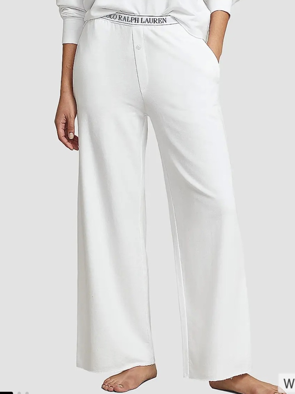 Polo by Ralph Lauren White Wide-Leg Lounge Pants